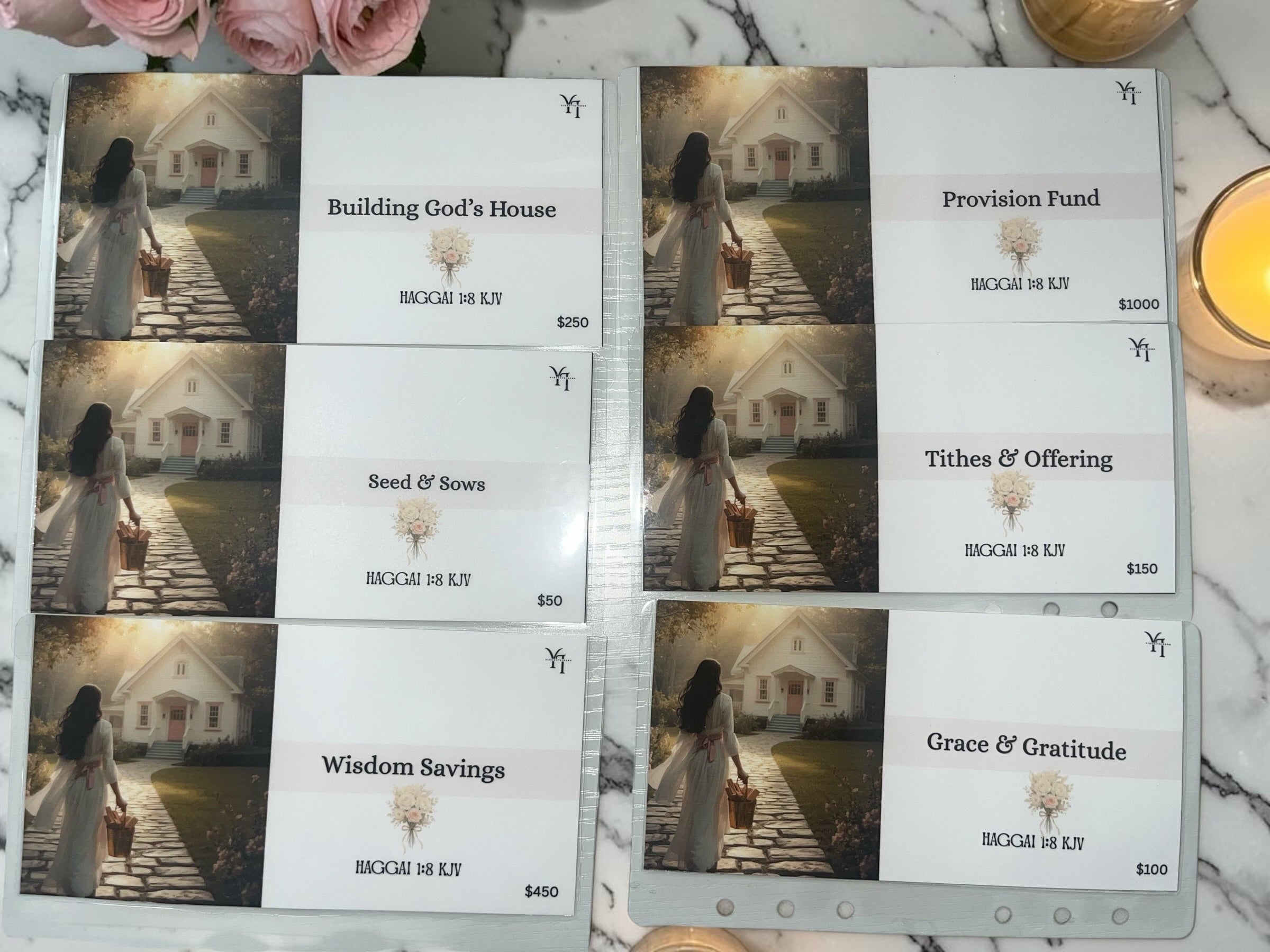 Build His House Cash Envelope  Challenge ( 6 Pack)